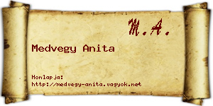 Medvegy Anita névjegykártya