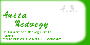 anita medvegy business card